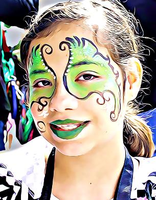 Face painting for school carnival